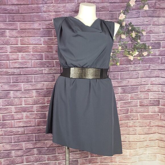 YA Los Angeles Blue Dress with Belt - Picture 2 of 6